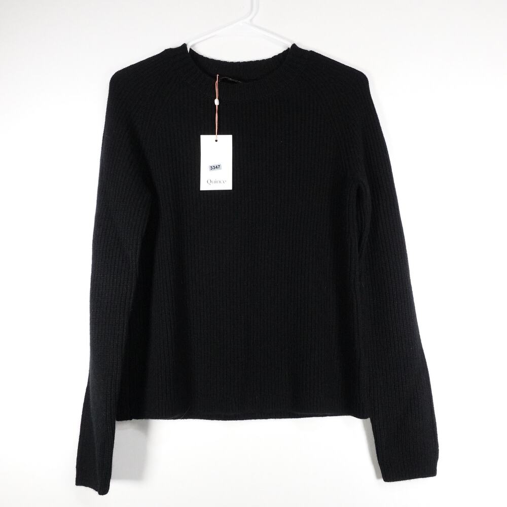 NWT Quince Mongolian Cashmere Fisherman Crewneck Sweater Womens XS Pullover 3347 - Picture 3 of 9